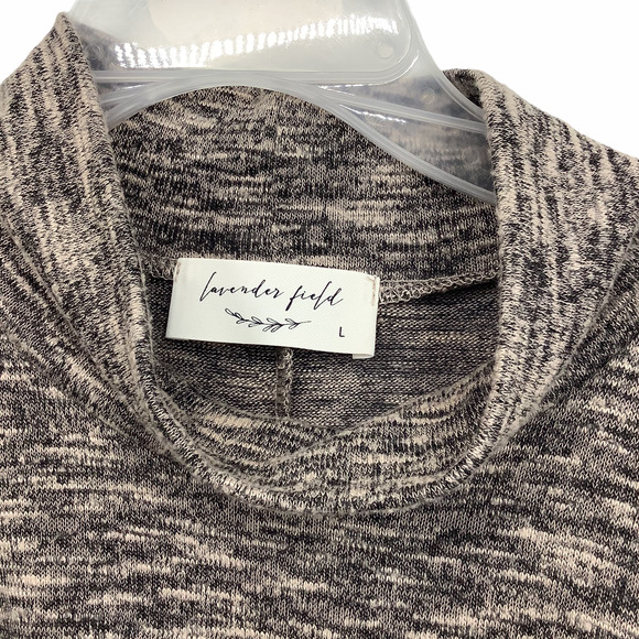 Lavender Field Cowl Neck Cold Shoulder Sweater L - Picture 5 of 5